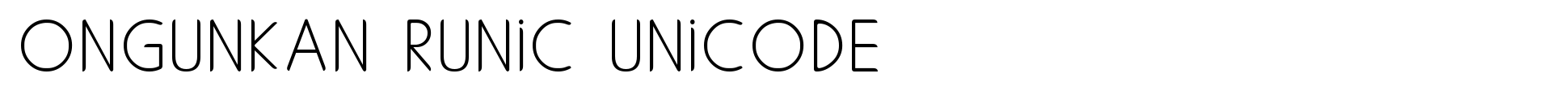 Ongunkan Runic Unicode
